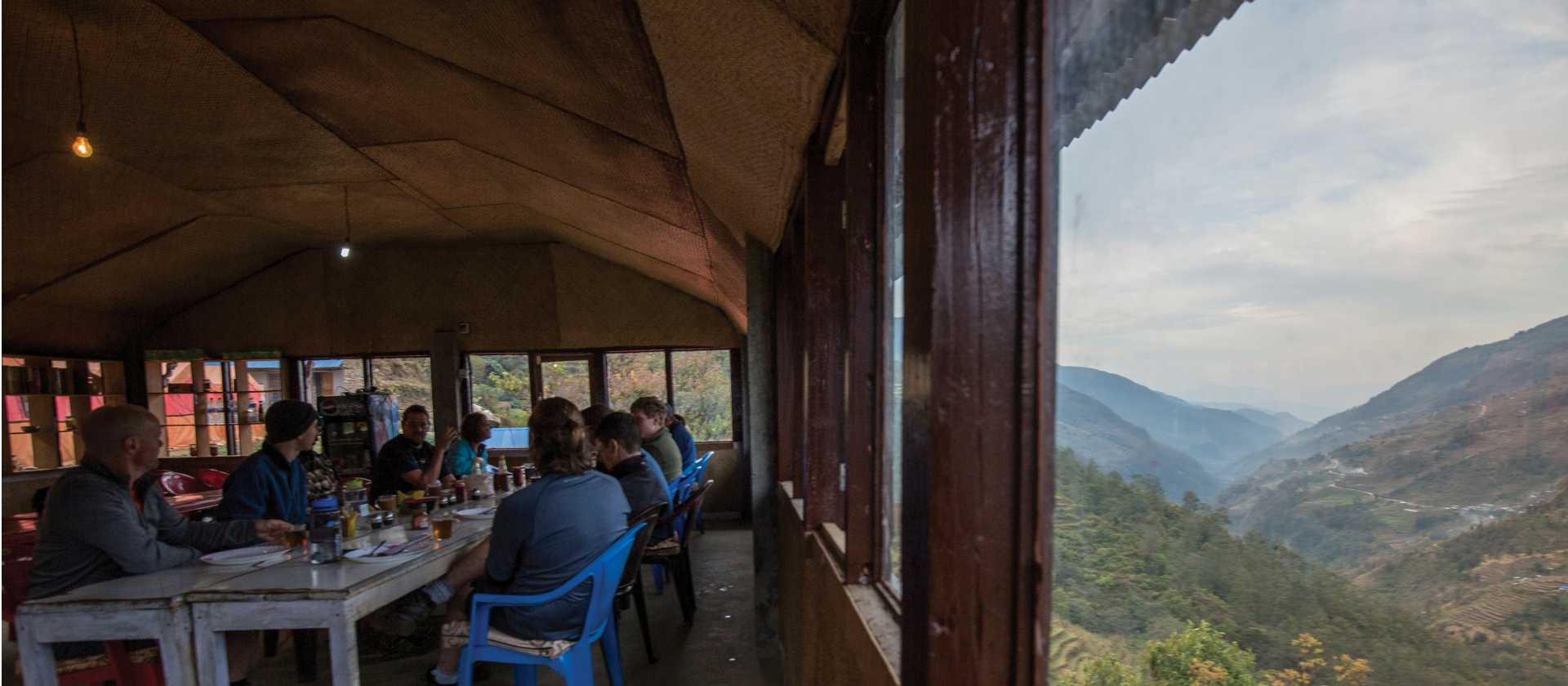 Views down the valley from our dining room at Landruk | Mark Tipple