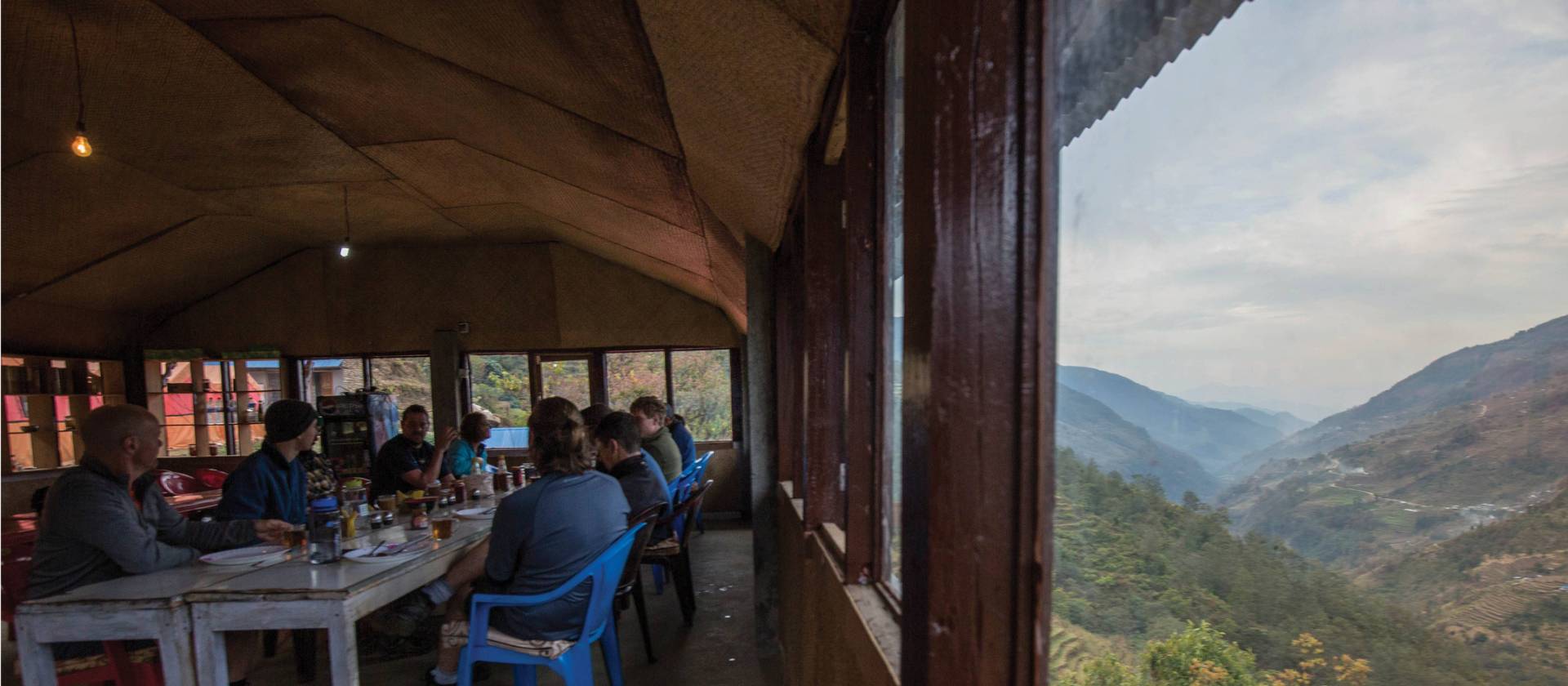 Views down the valley from our dining room at Landruk | Mark Tipple