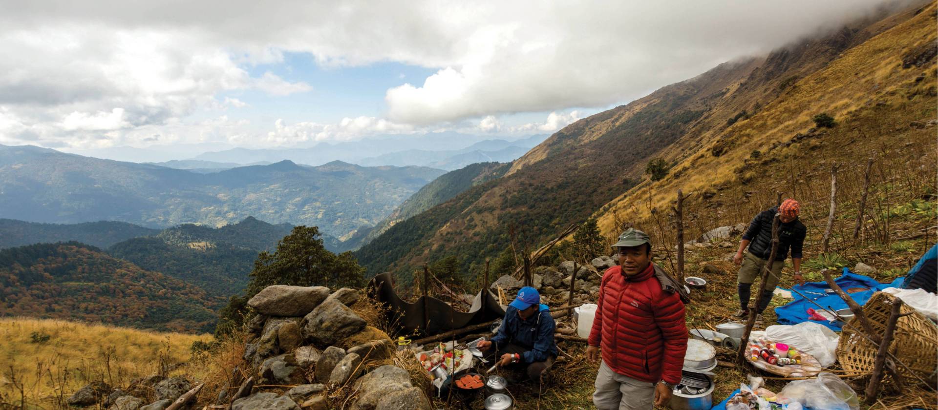 Lunch high on a hillside en route to Kopra | Joe Kennedy