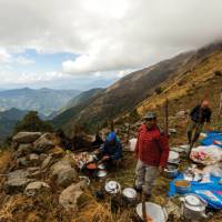 Lunch high on a hillside en route to Kopra | Joe Kennedy