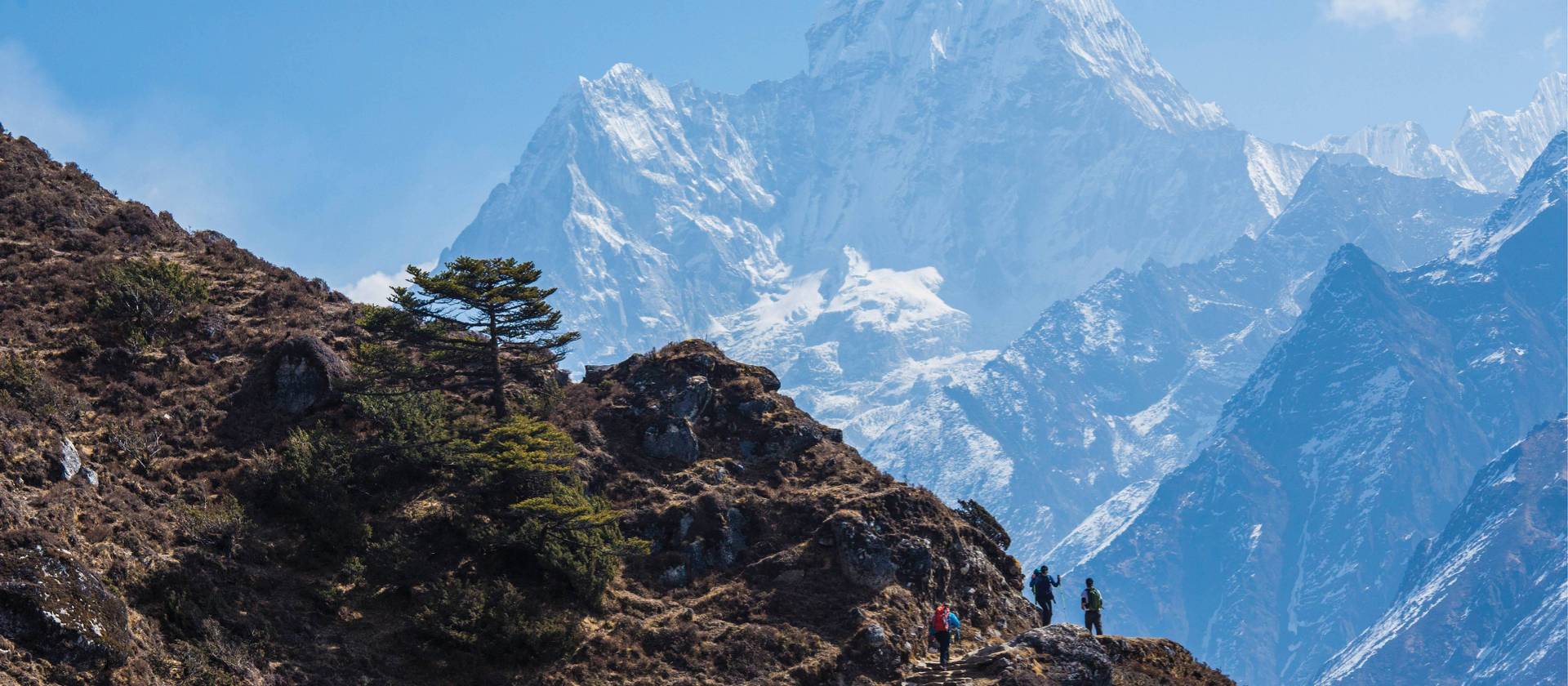 The trails winds past the picturesque mountain of Ama Dablam | Mark Tipple