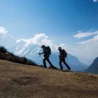 A steady incline on the trail above Namche Bazaar | Mark Tipple