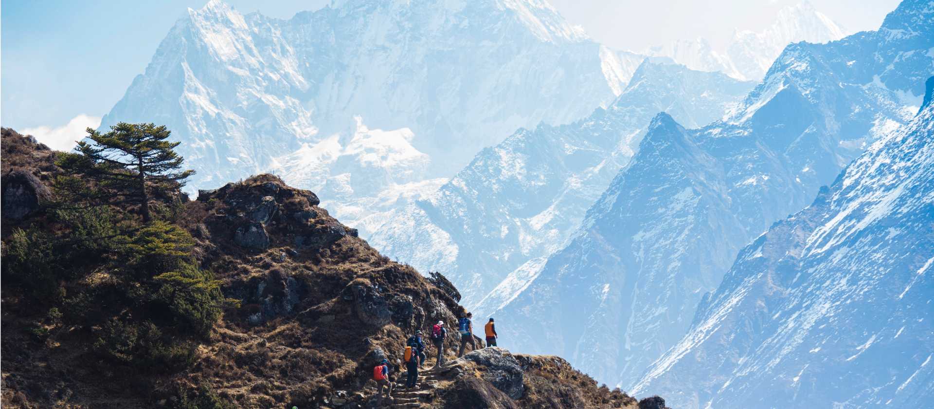 The trail to Thyangboche winds past the face of Ama Dablam | Mark Tipple