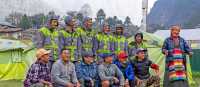 Our crew and the caretaker of our Ghat Eco-Comfort Camp | Andrew Bain