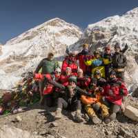 Happy trekkers at Everest Base Camp | Dan Cassar