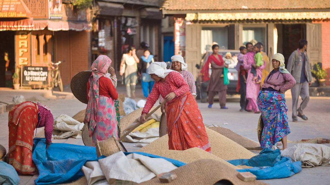 Local women working in Thamel | Peter Walton
