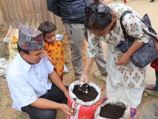 Vermicomposting workshops educating Nepali farmers about sustainable farming |  <i>Trans-Himalayan Environment and Livelihood Program</i>