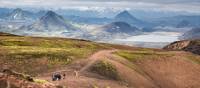 Stunning rhyolite mountains surround on the Landmannalaugar Trek