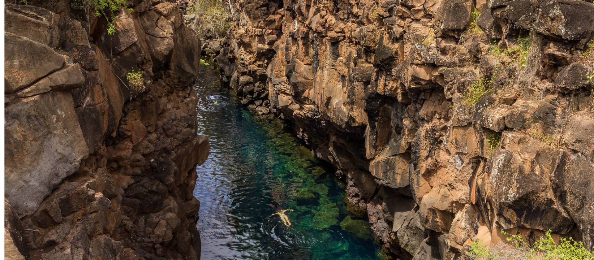 Las Grietas comprises of three crystal clear pools sandwiched in a crevasse between high volcanic walls