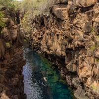 Las Grietas comprises of three crystal clear pools sandwiched in a crevasse between high volcanic walls