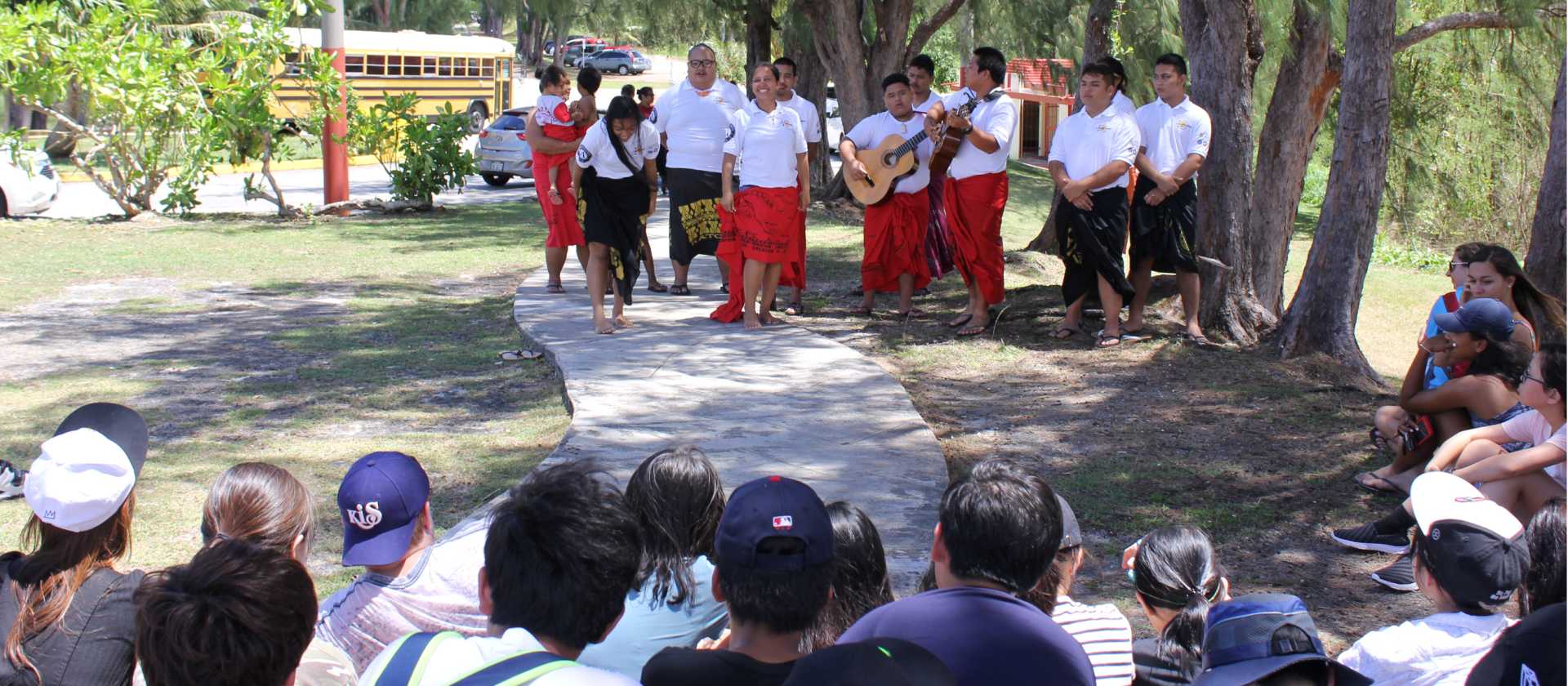 Chamorro singing and dance performance to thank you for your efforts at the Service Project, Fort Soledad.