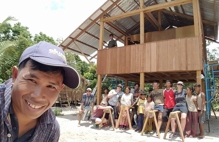 Selfie time on a service learning project in Cambodia!