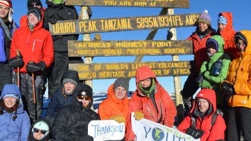 Students on the summit of Kilimanjaro | Chloe Ryan