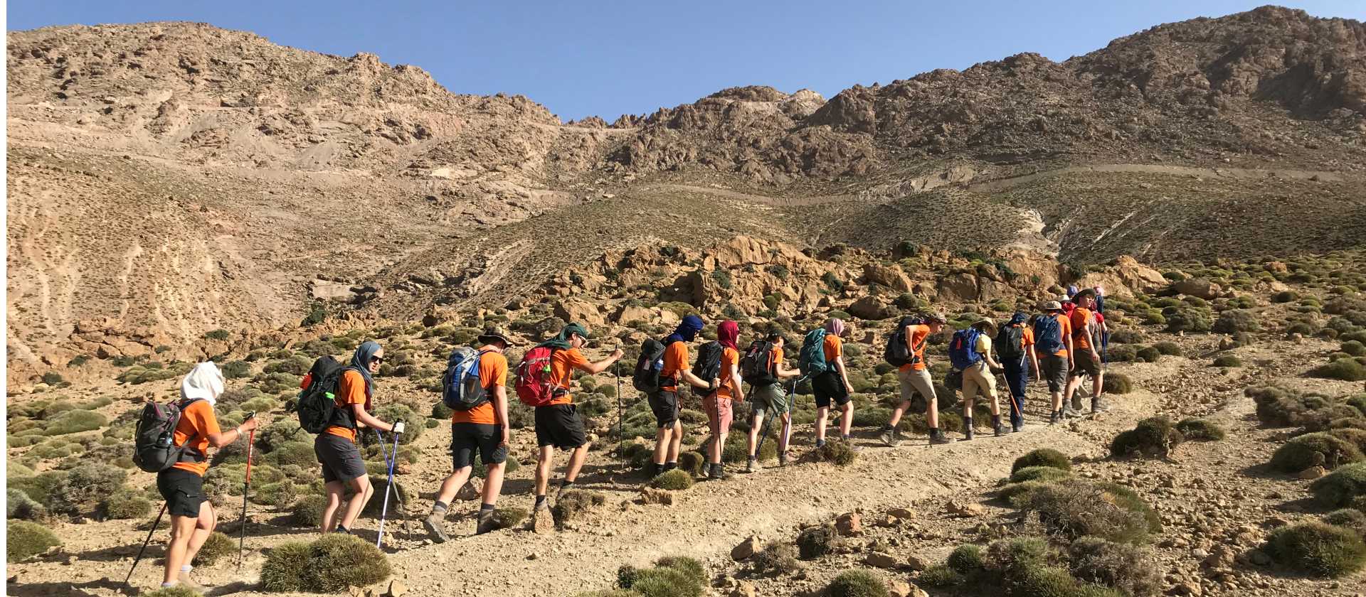 Students trekking the High Atlas, Morocco | Gareth Davies