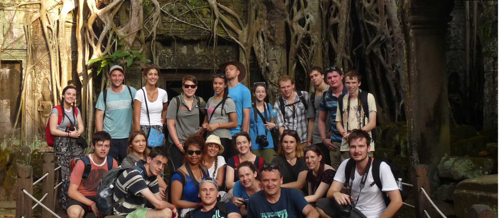 Group of students at Ta Prohm | John Nichol