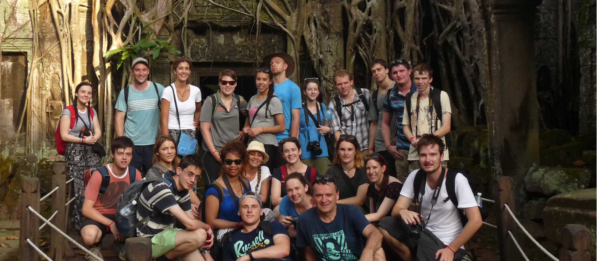 Group of students at Ta Prohm | John Nichol