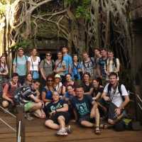 Group of students at Ta Prohm | John Nichol