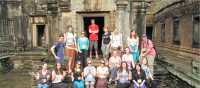 Group shot time at Angkor Wat