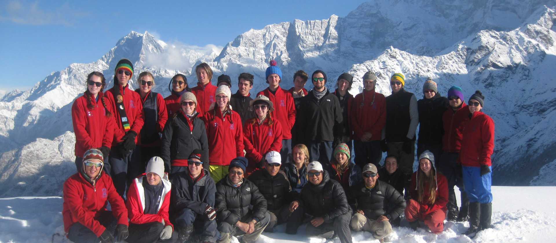 Students enjoying the snow and views at Kopra Ridge