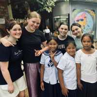 Students on a cultural immersion program in Cambodia