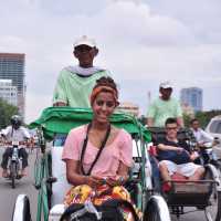 Enjoy a leisurely rickshaw ride in Cambodia