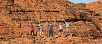 Students hiking the Kings Canyon Rim walk | Tourism NT/Shaana McNaught