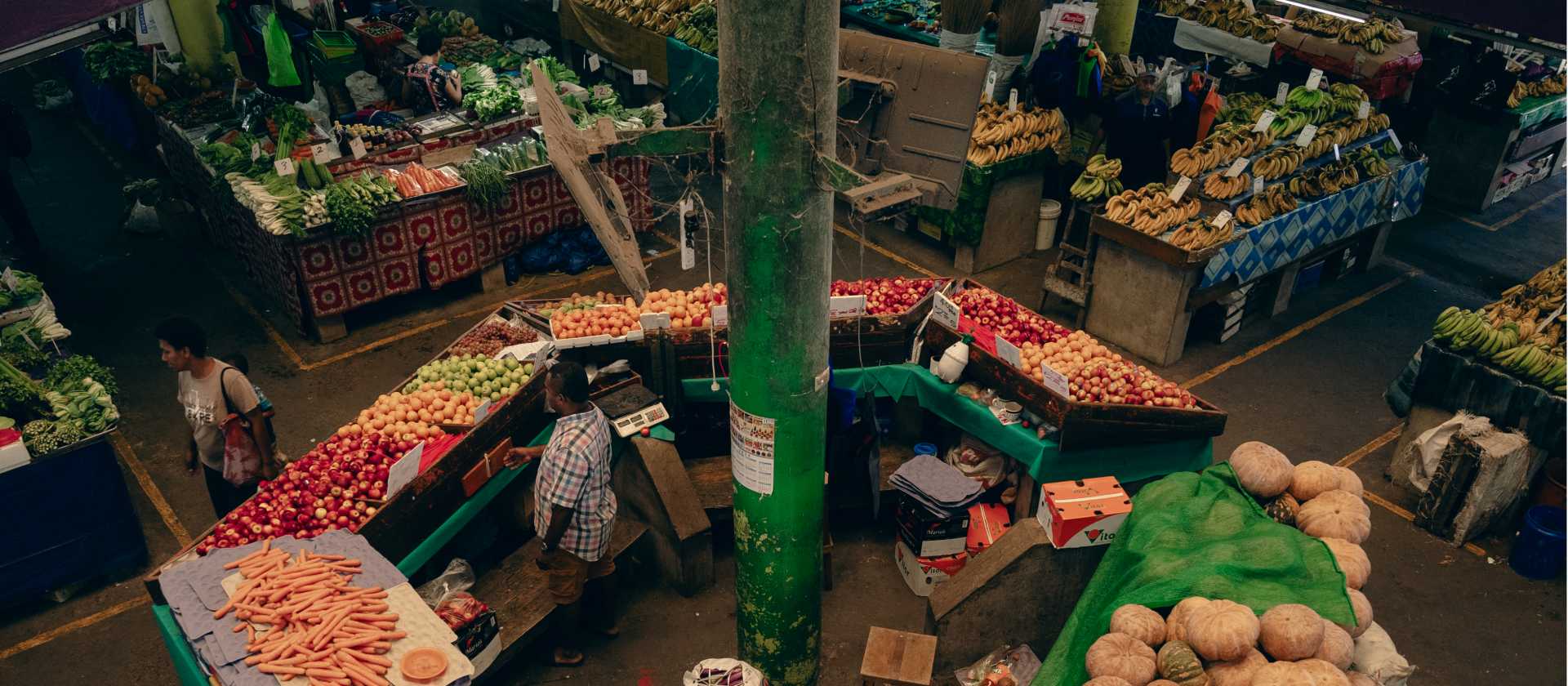 Produce at a local market in Suva, Fiji