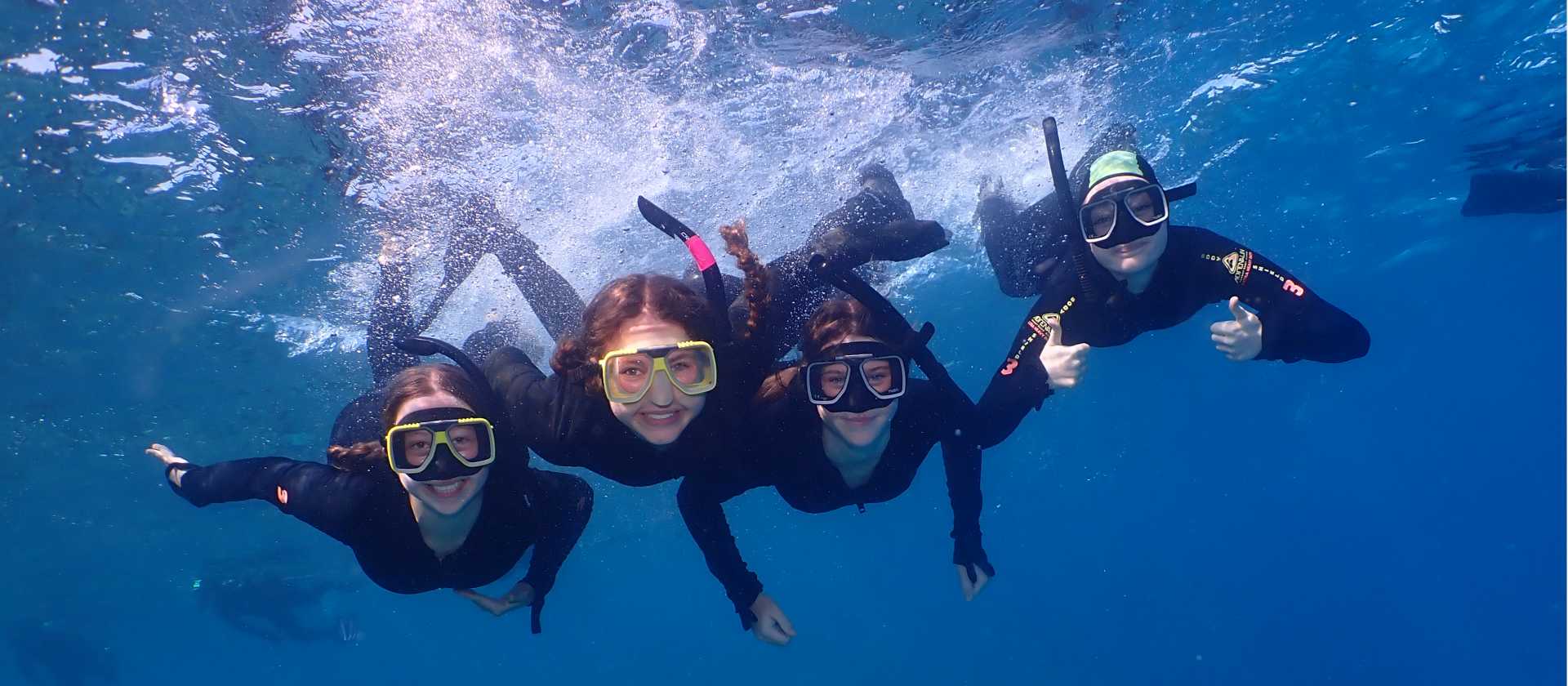 Students Snorkelling in the Great Barrier Reef