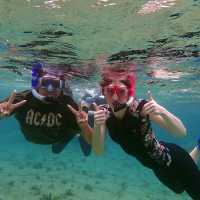 Students snorkelling in Fiji