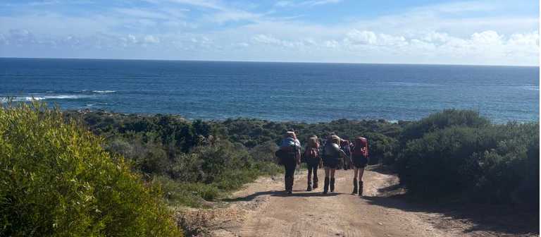 Students walking on Cape to Cape Track | Vera Williams