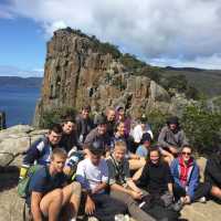 Students taking a break from their trek in Tasmania | Holly Van De Beek
