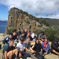 Students taking a break from their trek in Tasmania | Holly Van De Beek