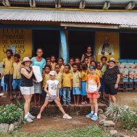 Visiting a local community in Vanuatu
