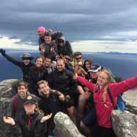 School group on top of Bishop & Clerk on Maria Island | Holly Van De Beek