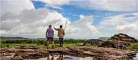 Groups experience a cultural experience at famous Ubirr, Kakadu | Tourism NT/Shaana McNaught