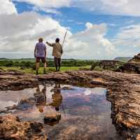 Groups experience a cultural experience at famous Ubirr, Kakadu | Tourism NT/Shaana McNaught