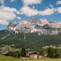 The picturesque village of Cortina in the distance