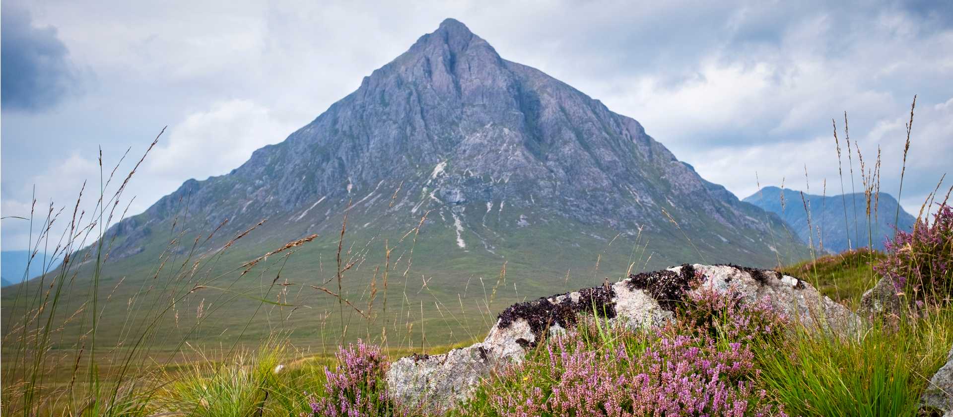 The rugged and colourful terrain of Glencoe