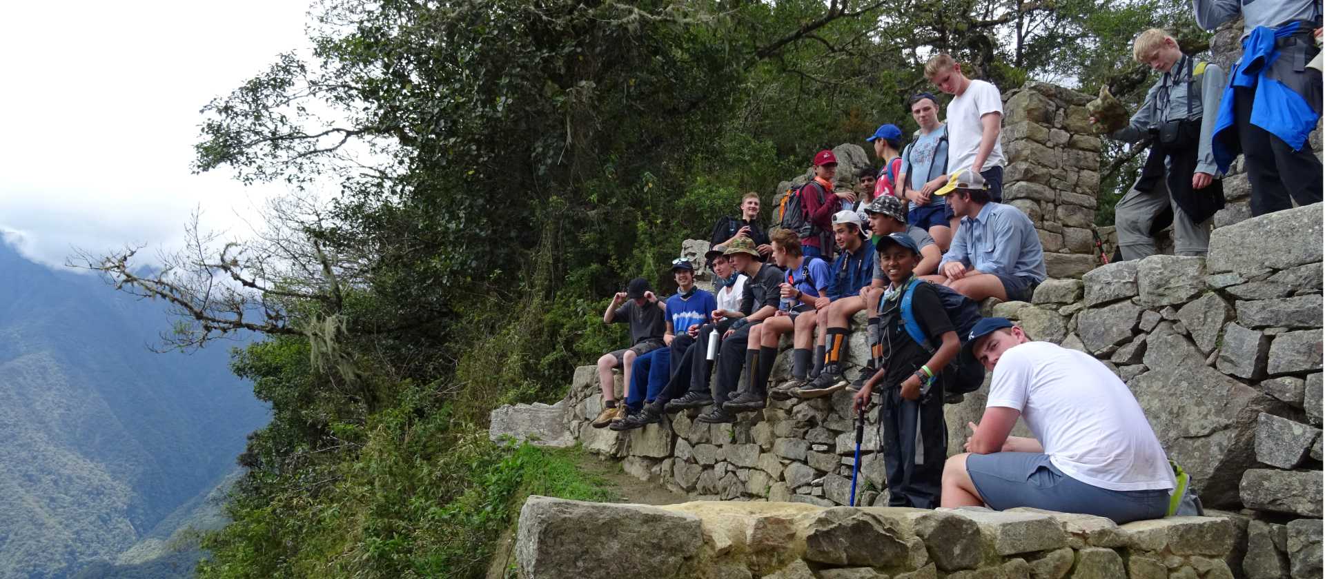 Students at ruins in Peru | Drew Collins