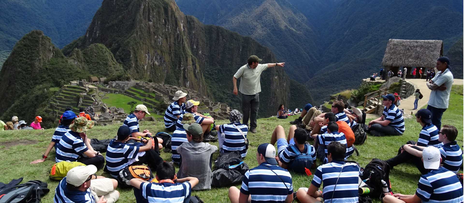 Students at Machu Picchu during their school trip in Peru | Drew Collins