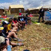 Students learning about Lake Titicaca | Drew Collins