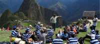 Students at Machu Picchu during their school trip in Peru | Drew Collins