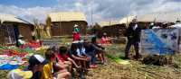 Students learning about Lake Titicaca | Drew Collins