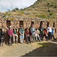 Students taking a break to explore the ruins along the Inca Trail | Eva Moon