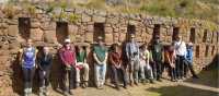 Students taking a break to explore the ruins along the Inca Trail | Eva Moon