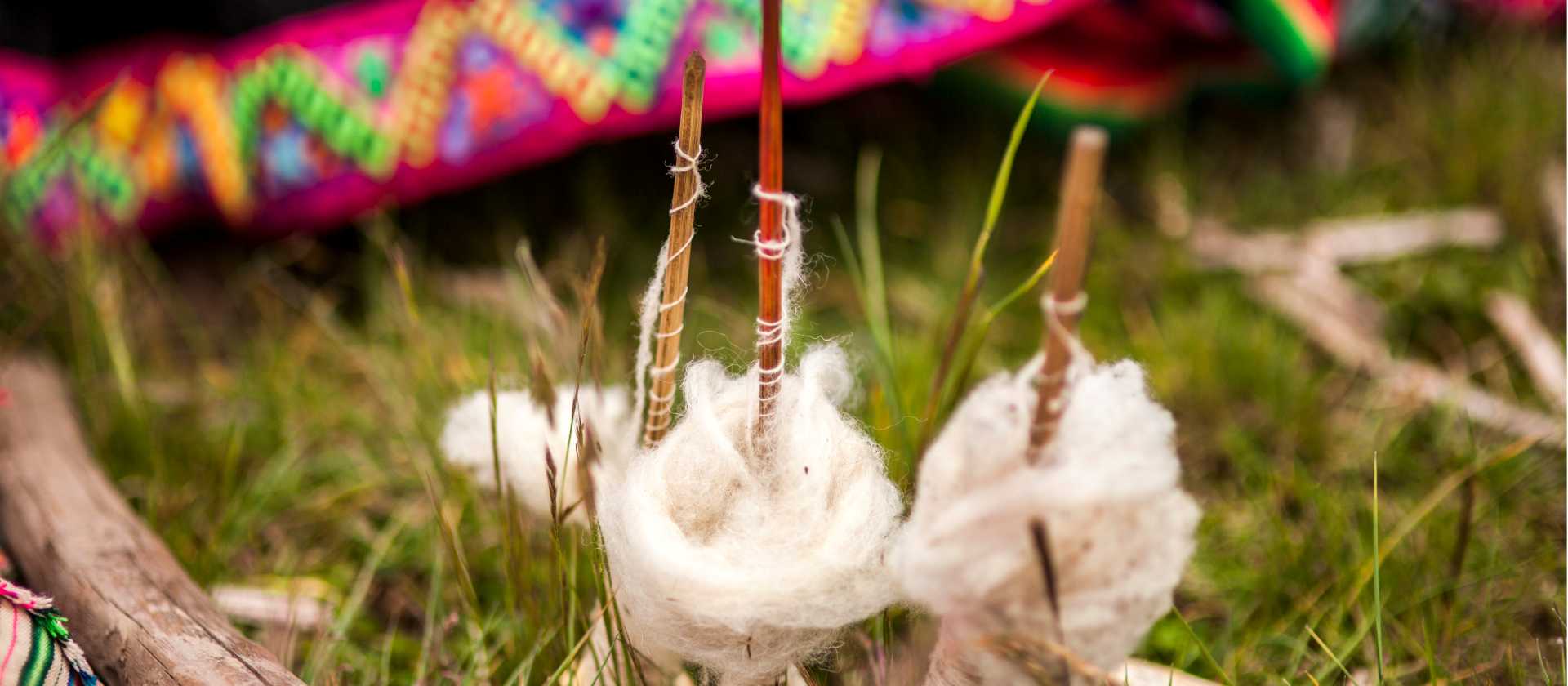 Traditional Andean Spinning of Alpaca Wool