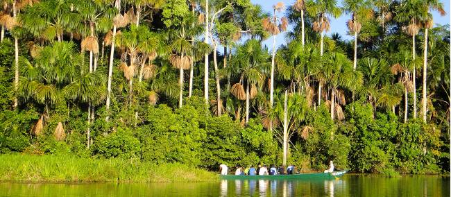 Students take an Amazon cruise on their educational travel trip in Peru | Drew Collins