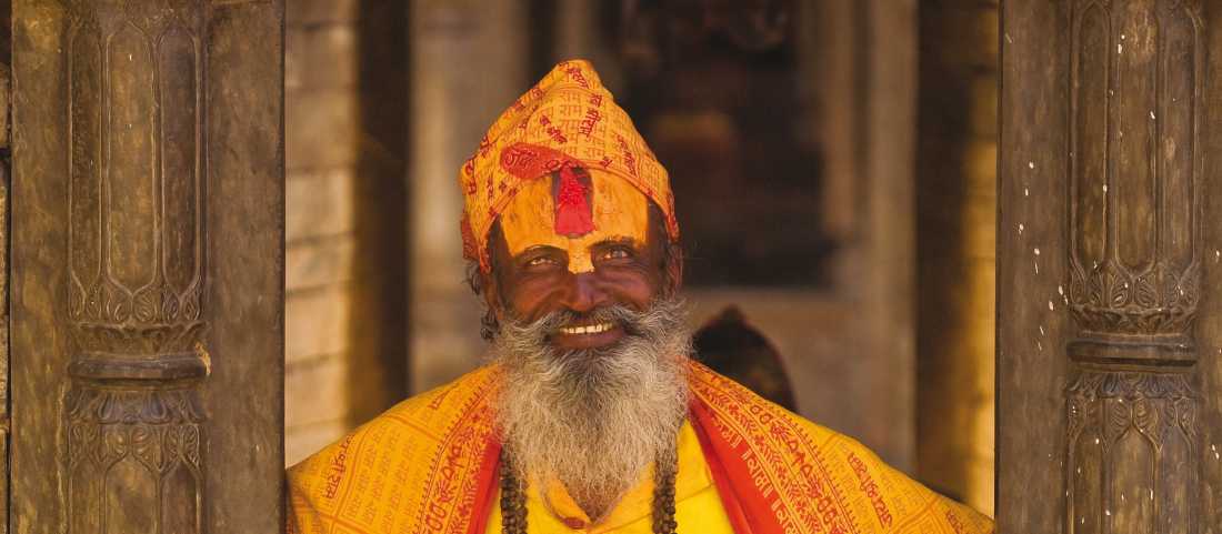 A holy man at Bodnath in Kathmandu | Peter Walton