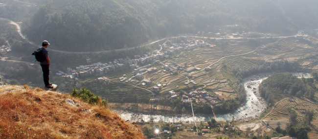 Descending down towards Nayapul | Emily Dennerstein