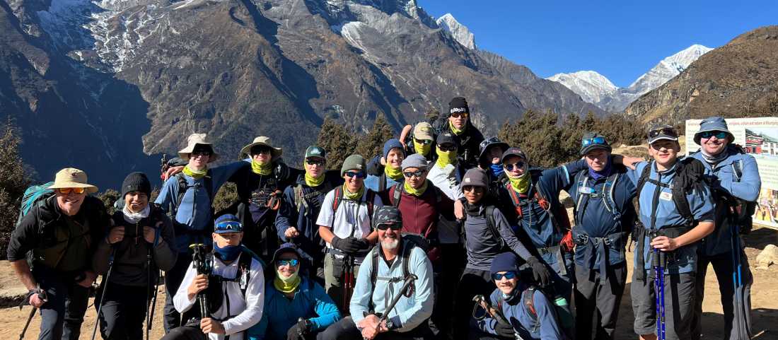 Students trekking to Everest Base Camp